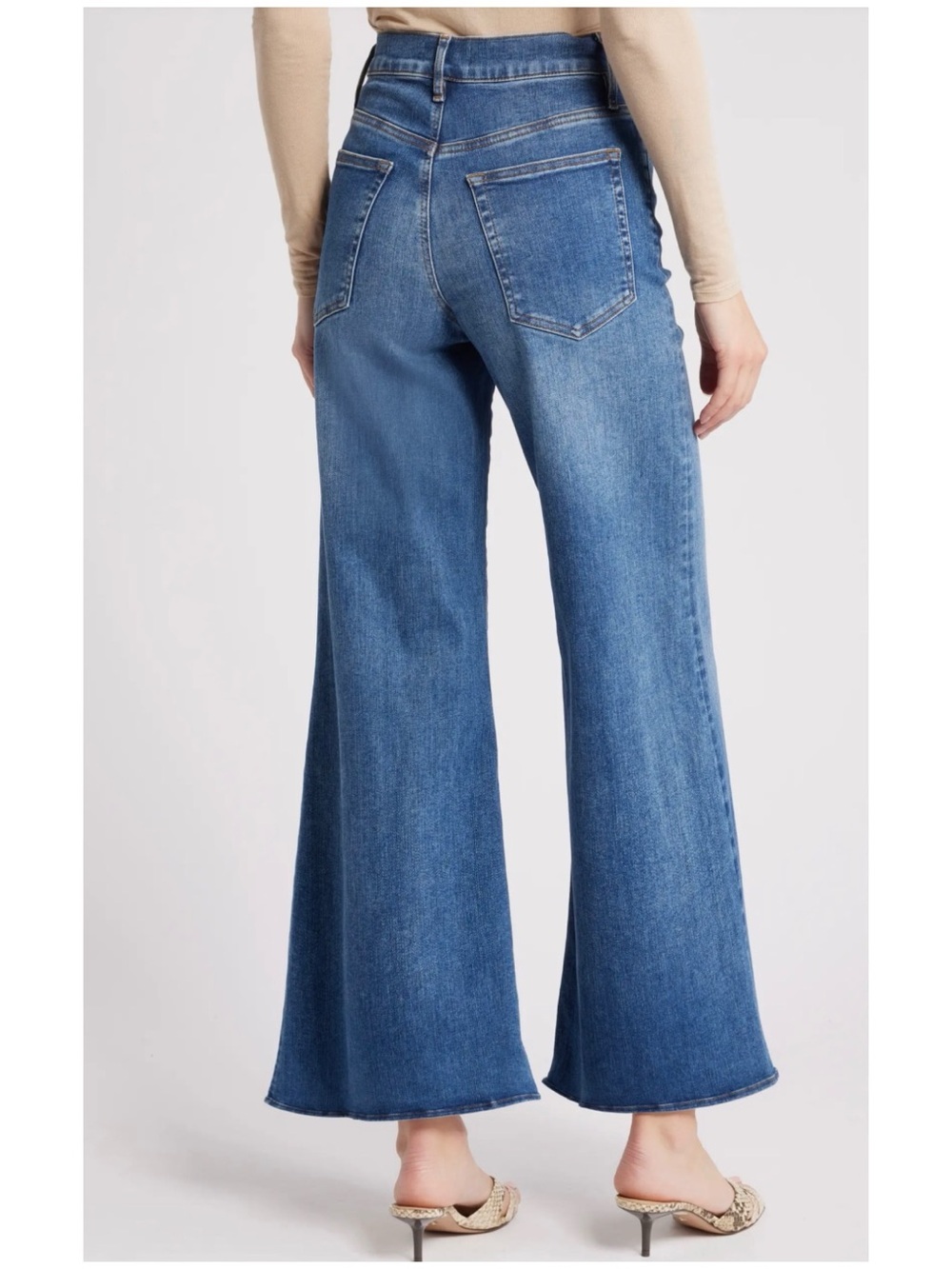 Frame Women’s Sz 28 High Rise Le Palazzo Crop Wide Leg Jeans - Picture 2 of 16